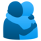 People Hugging emoji on Emojione
